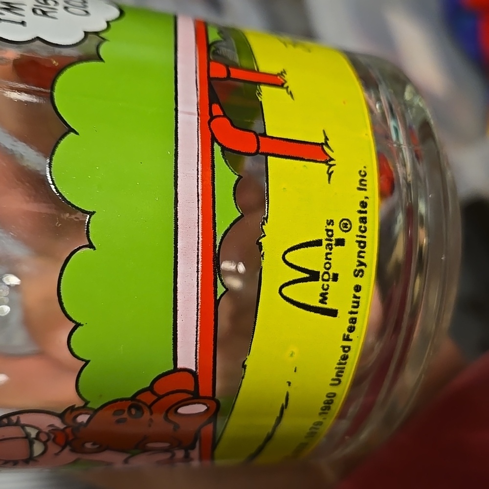 Vintage Garfield Mcdonalds Glass Mug Jim David - Picture 5 of 12